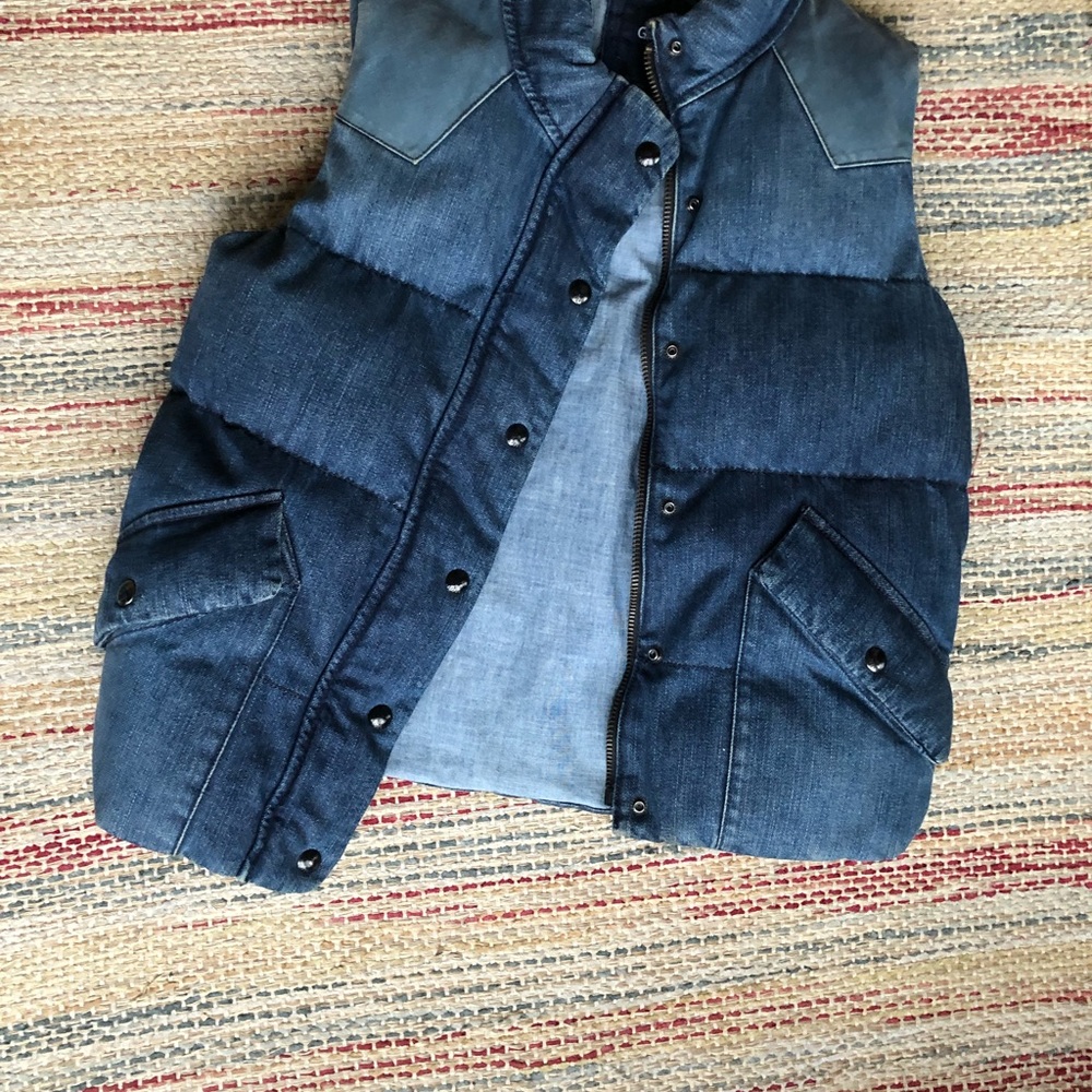 Gap denim puffer vest